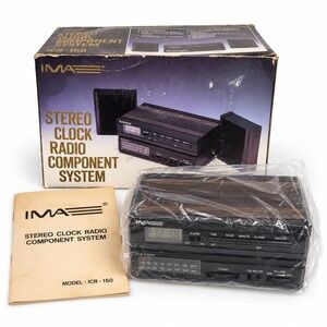 IMA Stereo Clock Radio Component System ICR-150 Black Woodgrain New NOS Vintage